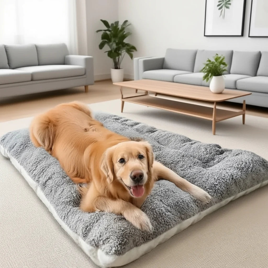 Extra Large Plush Dog Bed – Reversible Super Soft Thickened Pet Mat for Dogs and Cats