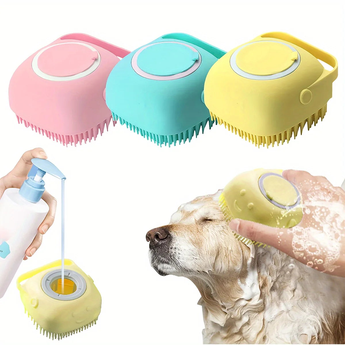 Shower Grooming Brush with Dispenser