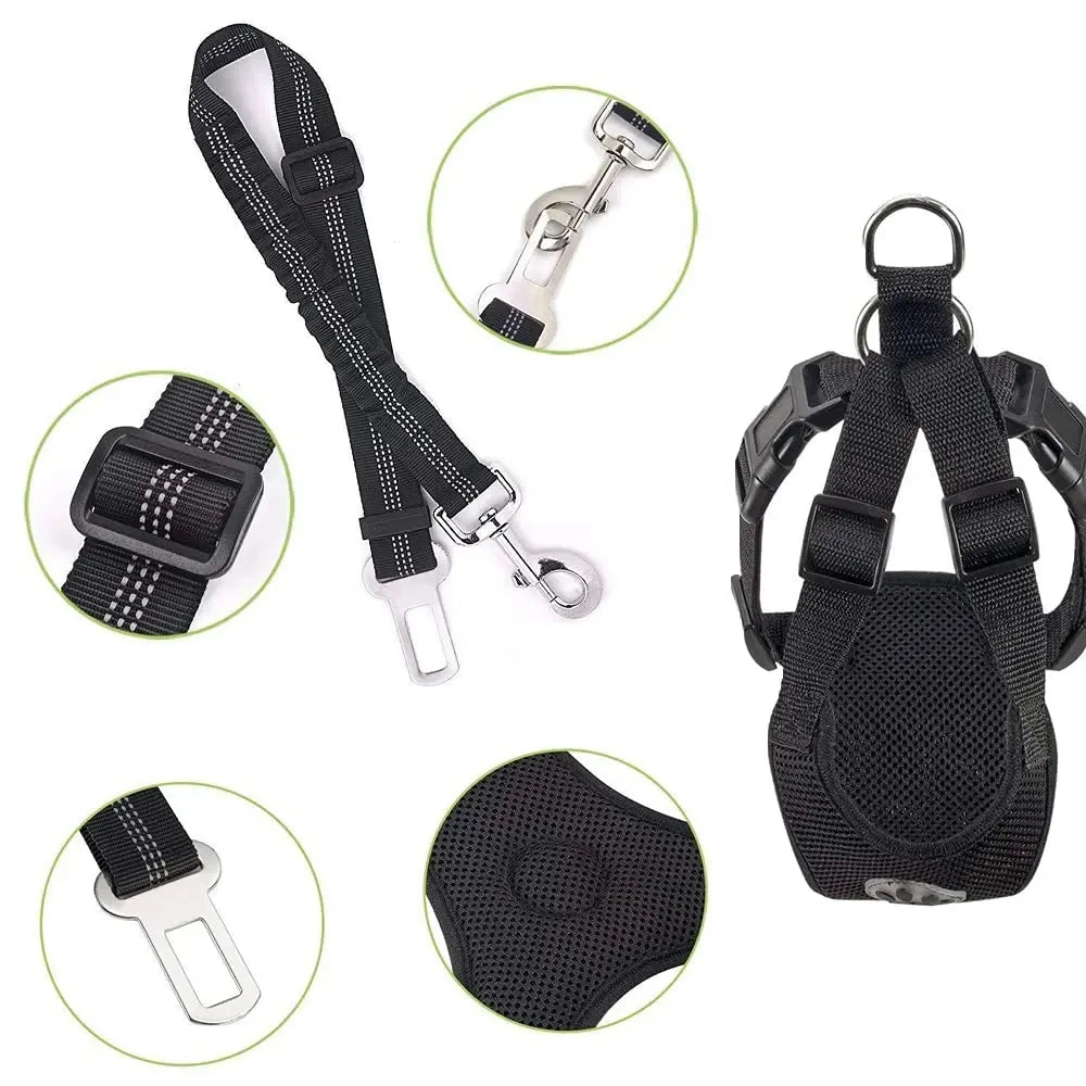 Dog Car Harness & Seatbelt