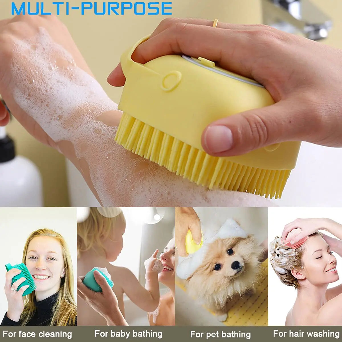 Shower Grooming Brush with Dispenser