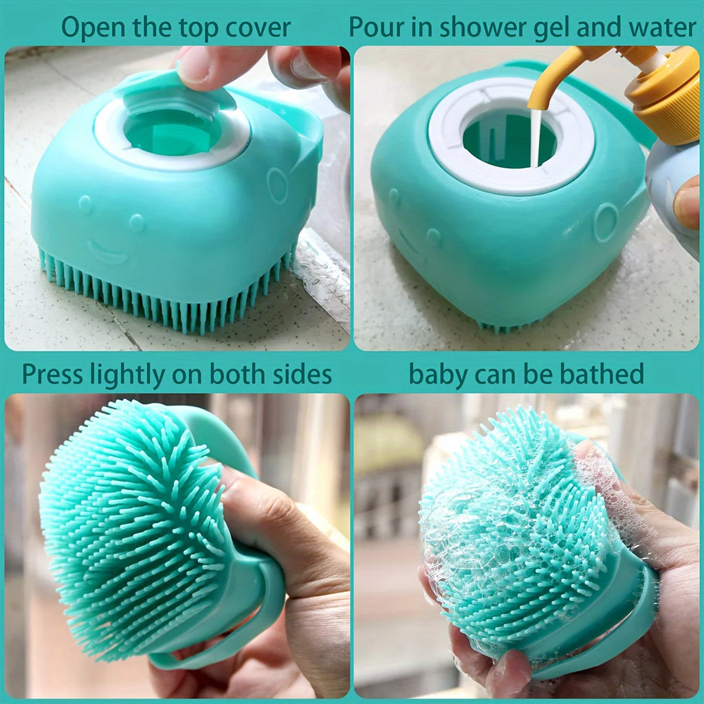 Shower Grooming Brush with Dispenser